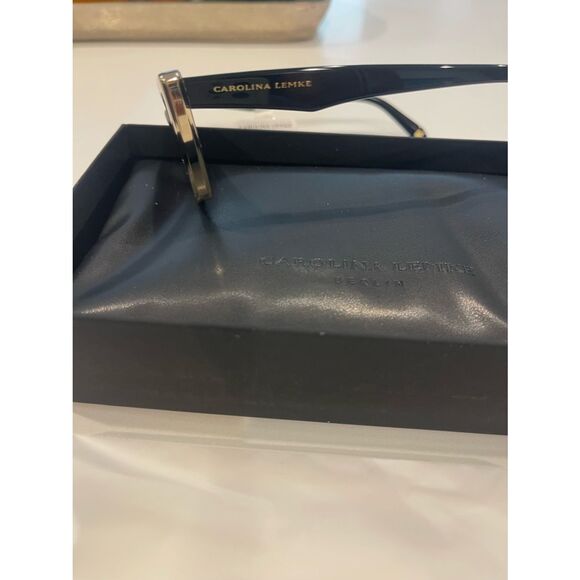 4. $359 Carolina Lemke Berlin Eyewear - Ira Black + Free Luxury Premium Case main image 4